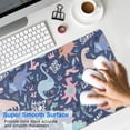 thumbnail image 4 of Long Mouse Pads for Desk,DarkBlue Cartoon Dinosaurs Text Pattern Desk Mats on Top Of Desks, Desk Mouse Pad Extra Large with 3mm Non-Slip Base and Stitched Edge for Gaming,Office,Work,Home 35.4"x15.7", 4 of 6