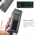 thumbnail image 3 of 3 in 1 Car Thermometer Voltmeter 12V Digital Clock Voltage Tester (Green), 3 of 7