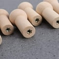 thumbnail image 3 of Wall Hooks Natural Mini Self Adhesive Hook Wooden Robe Hook Hat Clothes Wall Mount Hook Hanger Towel Rack Bedroom Decoration Wood Multipurpose Hook 4 Pcs, 3 of 5