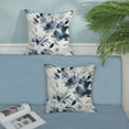thumbnail image 3 of Spring Pillow Covers 18x18 Inch Set of 2, Watercolor Blue Flower Throw Pillows Summer Spring Floral Decorations Pillowcase Farmhouse Decor Linen Outdoor Cushion Case for Home Party, 3 of 6