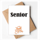 thumbnail image 1 of Negro solo palabras Senior Nota en blanco del sobre de la tarjeta de agradecimiento, 1 of 4