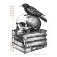 thumbnail image 2 of Haosy Book Skull Crow Notebooks 2 Pcs 1-subject Journal 60 Sheets A5 College Ruled Paper Detachable Ring 8.3"x5.7", 2 of 8