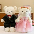 thumbnail image 3 of 1PCS Couple Wedding Bear Plush Toy, Engagement Gift, Wedding Decoration, 17.7 Inches,Pink, 3 of 4