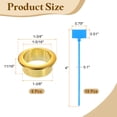 thumbnail image 2 of 6Pack 1-3/8" (35mm) ABS Plastic Cable Hole Cover with Cable Ties, Gold, 2 of 7