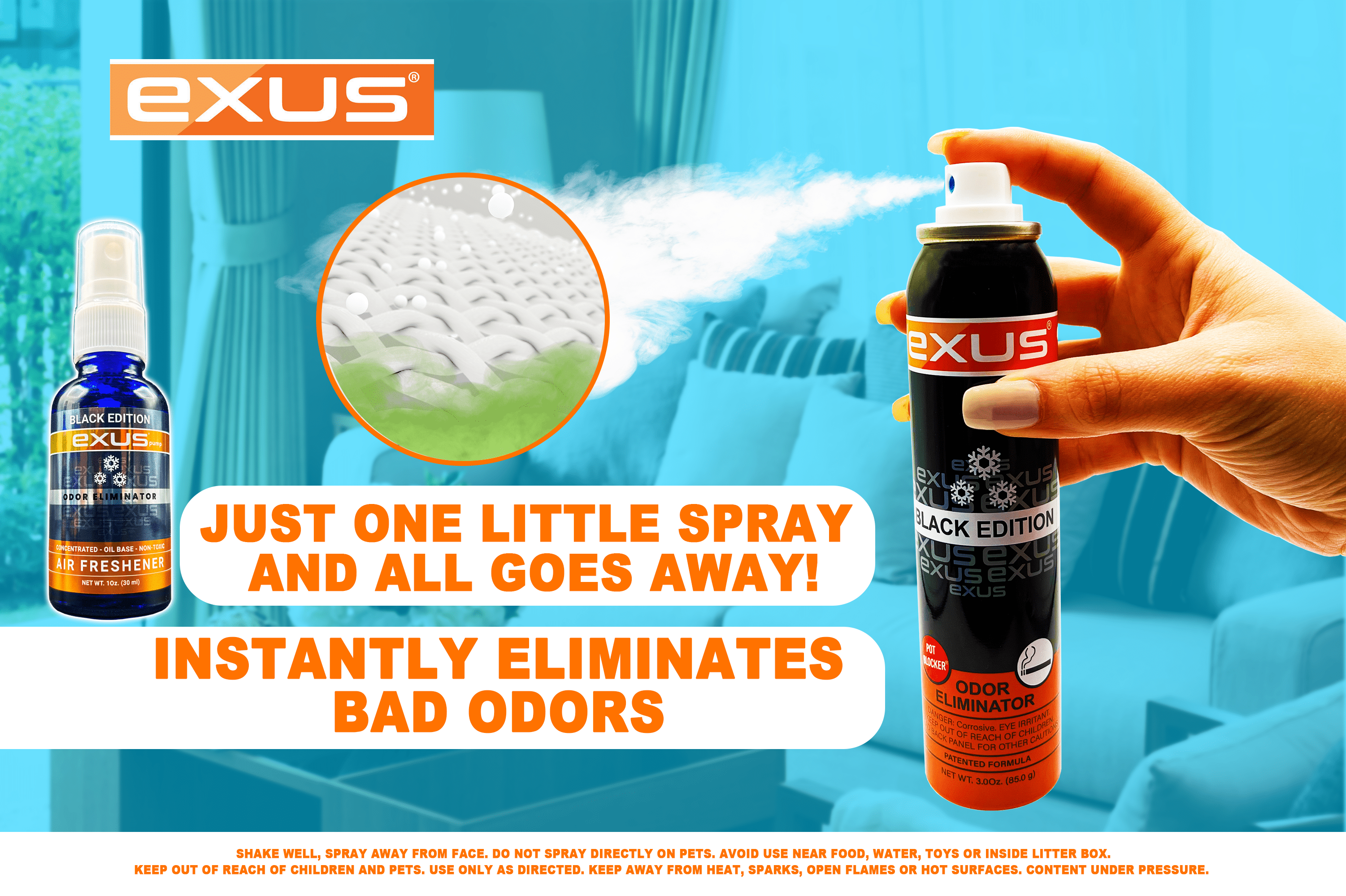 Exus Pump Concentrated Oil Based Spray Odor Eliminator & Air Freshener Display Mix (20 Count)