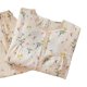 thumbnail image 4 of Conjunto de pijamas de mujer, pantalones de manga larga de encaje informal sueltos, ropa de salón de dos piezas para primavera otoño tipo 2 L, 4 of 8