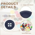 thumbnail image 3 of Uxcell 22 Pcs Navy Blue Resin Button, 3/5 Inch(15mm) Round 4 Holes Sewing Buttons, Small Size Flatback Button for DIY Craft Making Clothes Sewing Handmade Ornament, 3 of 7