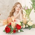 thumbnail image 3 of 2Pcs Candlestick Garland Lifelike Candle Holder Wreath Long-lasting Artificial Wreath for Home Party Decoration, 3 of 7