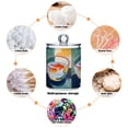 thumbnail image 6 of Yayeee 2 Pack Qtip Holder Bathroom Cotton Swab Canister with Lid Clear Dispenser Set, Goldfish Bowl, 6 of 6