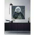 thumbnail image 4 of Panda with Bamboo Painting Print on Wrapped Canvas, 4 of 7