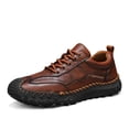 thumbnail image 3 of Men's Vintage Full Grain Leather Hand Stitched Outdoor Hiking Shoes, 3 of 4