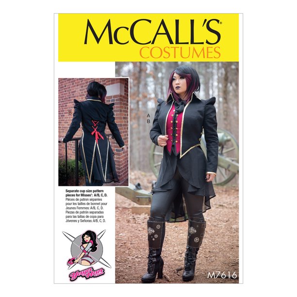 Mccall S Sewing Pattern Misses Lined Costume Vest And Jacket With Shaped Front And 14 16 18 20 22 Walmart Com Walmart Com
