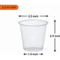 thumbnail image 3 of 3.5 oz Disposable Plastic Clear Cups, Snack and Drink Size (2500 Case), 3 of 7