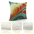 thumbnail image 4 of Nawypu  Throw Pillow Covers Blue Surf Sea Waves Vintage of Nature with Sun Retro Beach Cushion Pillow Case Home Decor Pillowcase, 4 of 5