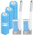 thumbnail image 2 of Wekvgz 2 pack Disposable Toilet Brush and Holder Set Extended Handle Toilet Bowl Cleaner Wands 36 Cleaner Refills for Bathroom Cleaning Bathtub, 2 of 12