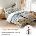 thumbnail image 7 of Thanksgiving Plaid Bedding Duvet Cover Set Full Size 4 Pieces Pumpkin Maple Tree Fall Vintage Ombre Bedding Set with Zipper Closure, 1 Comforter Cover 86x86 Inches 1 Flat Sheet & 2 Pillow Cases, 7 of 7