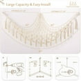 thumbnail image 6 of WSBArt Toy Hammock for Stuffed Animals Corner Hanging Net Macrame Organizer Pet for Storage Display Plush Holder Boho Decor for Nursery Playroom Bedroom Kids Room, 6 of 7