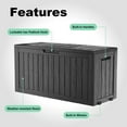 thumbnail image 5 of EasyUp 75 Gallon Resin Deck Box, Lockable Patio Outdoor Storage Box for Furniture, Garden Tools and Tools Storage, Waterproof Outside Storage Boxes(Black), 5 of 7