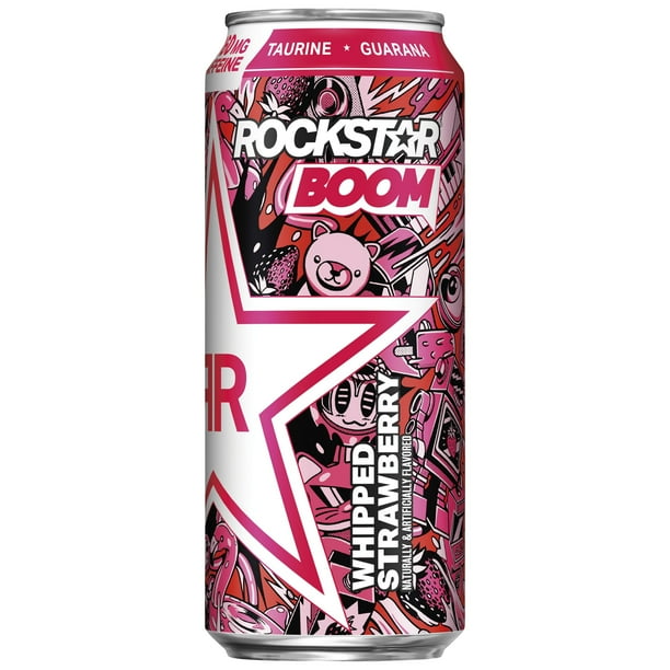 Rockstar Boom! Whipped & Strawberry Energy Drink, 16 Fl. Oz.