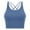 Blue, variant on Women's Sports Bra Thin Shoulder Strap Shock-absorbing Running Fitness Bra Beautiful Back Sexy Yoga Gathering Sports Bra Sport Bras for Women Coffee M