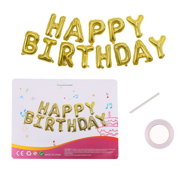 Pompotops Beautiful 16cun Inch Letters HAPPYBIRTHDAY Happy Birthday English Alphabet Set Clearance