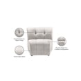 thumbnail image 2 of Meridian Furniture Limitless Cream Velvet Modular Chair, 2 of 13