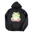 thumbnail image 4 of Women Blouses Front Zip Lightweight Hoodie Women Ladies Casual Sweaters Foxy Grandpa Sweater Snap T Pullover Hot Hoodies Sleeve Shirt Sweaters Lightweight Hoodie Sweatshirts for Comfy Black XL, 4 of 4