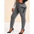 thumbnail image 2 of Pantalones Talla Extra Desteñido Bolsillos Laterales Rosegal Pantalones de talla grande, 2 of 5