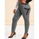 thumbnail image 2 of Pantalones Talla Extra Desteñido Bolsillos Laterales Rosegal Pantalones de talla grande, 2 of 5