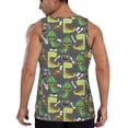 thumbnail image 3 of Gaeub Cartoon Dinosaurs (2) Men's Athletic Tank Top, Workout Sleeveless Shirts, Running Tank Tops for Gym, Running, Training - Large, 3 of 9
