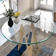 thumbnail image 7 of Dulles Glass Tempered Glass Table Top, 60" Round, 1/4" Thick, Clear, Bevel Edge, 7 of 7