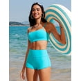 thumbnail image 3 of CRZ YOGA High Waisted Board Shorts for Women 2.5'' Quick Dry Swim Beach Bathing Suit Bottoms with Liner, 3 of 5