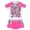 Floral Pink, variant on inhzoy Kids Girls Rash Guard Swim Shirt Tankini Bikini Set Shorts Blue 8
