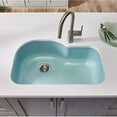 thumbnail image 4 of Houzer Porcela 31 in Mint Porcelain Enamel Steel Undermount Single Bowl Kitchen Sink - PCH-3700 MT, 4 of 10