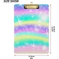 thumbnail image 2 of FMSHPON Glitter Rainbow Tie Dye Clipboard Hardboard Wood Nursing Clip Board and Pull for Standard A4 Letter 13x9 inches, 2 of 7