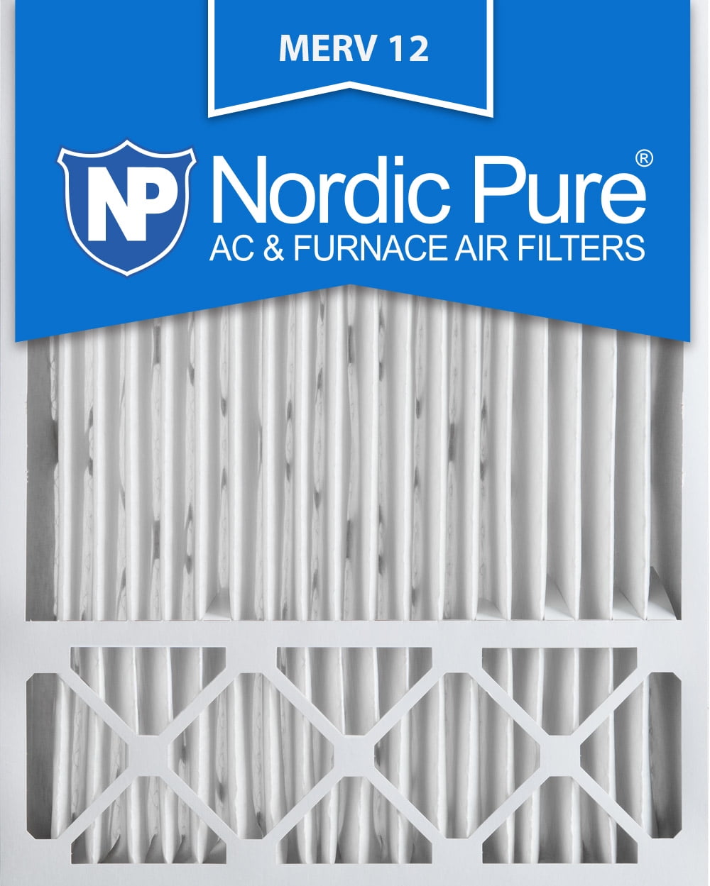 3 Piece Nordic Pure 16x25x2 MERV 8 Pleated Plus Carbon AC Furnace Air Filters 16 x 25 x 2