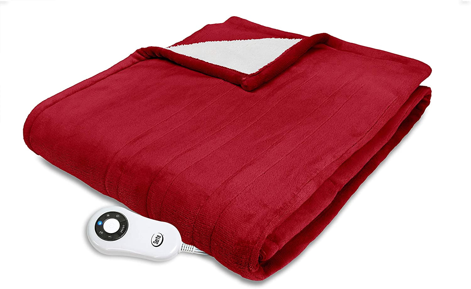 Serta Microplush Sherpa Electric Heated Warming Throw Blanket