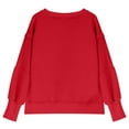 thumbnail image 5 of PINQI 5-14 Years Kids Swing Blouse Sweatshirts for Teen Girls Fashion Crewneck Oversized Kids Pullover Tops Long Sleeve Cute Fall Spring Winter Clothes(Red-1,5-6 Years), 5 of 6