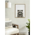 thumbnail image 5 of Kate and Laurel Sylvie Raccoon Color Framed Canvas Wall Art by Simon Te of Tai Prints, 18x24 Natural, Adorable Minimalist Animal Art, 5 of 6