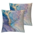 thumbnail image 2 of JRXY  Marble Throw Pillow Case, Luxury Pink Gold Marble Square Home Decorative Cushion Cover for Pillow Covers, Swirl Waves Marble 2 Pack Pillowcases for Bedroom Office Dorm Couch White, 2 of 6
