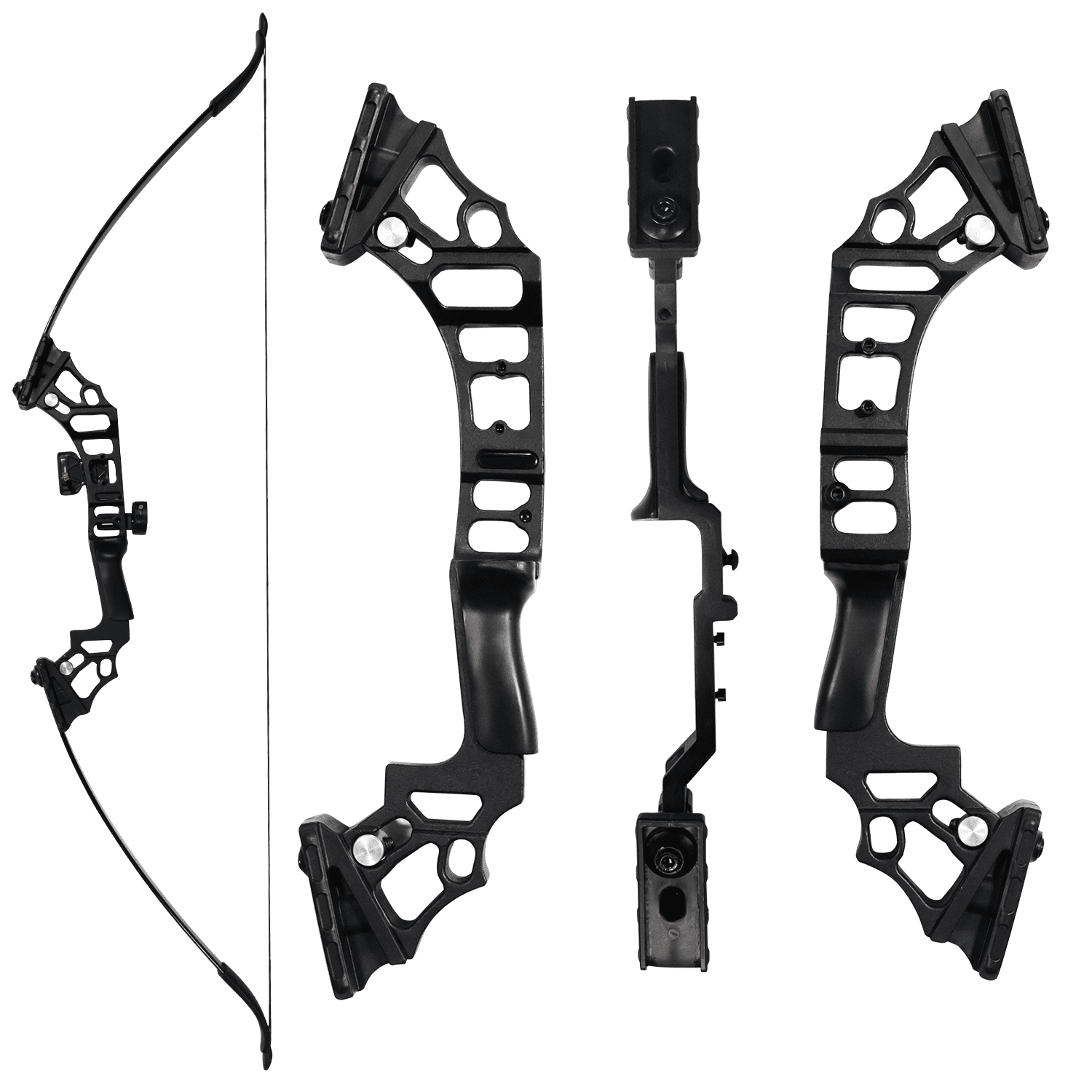Clianle 51" Hunting Training Recurve Bow Set, Adult Beginner Kit with 6 Arrows and Archery Accessories, 40 Lbs, Black