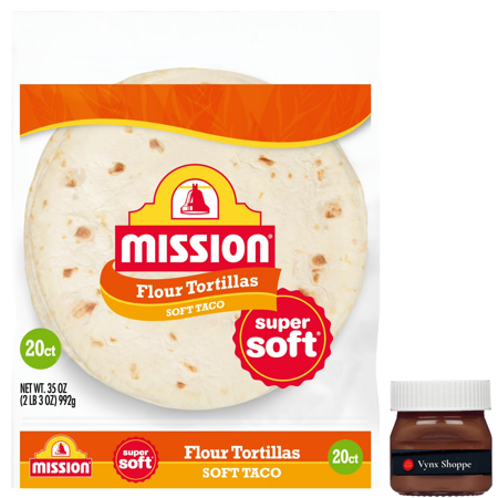 Mission Super Soft Flour Tortillas, Soft Taco Size, 20 Count