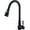 Black D, variant on kitchen faucet black with pull down sprayer, Modern Single Handle for kitchen sink, faucet pull out 2 modes swivel nozzle, brass-chrome