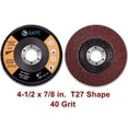 thumbnail image 3 of 80PCS 4-1/2"x7/8" Flap Wheel Sanding Disc 40 Grit 4.5 T27 Angle Grinder Grinding, 3 of 6