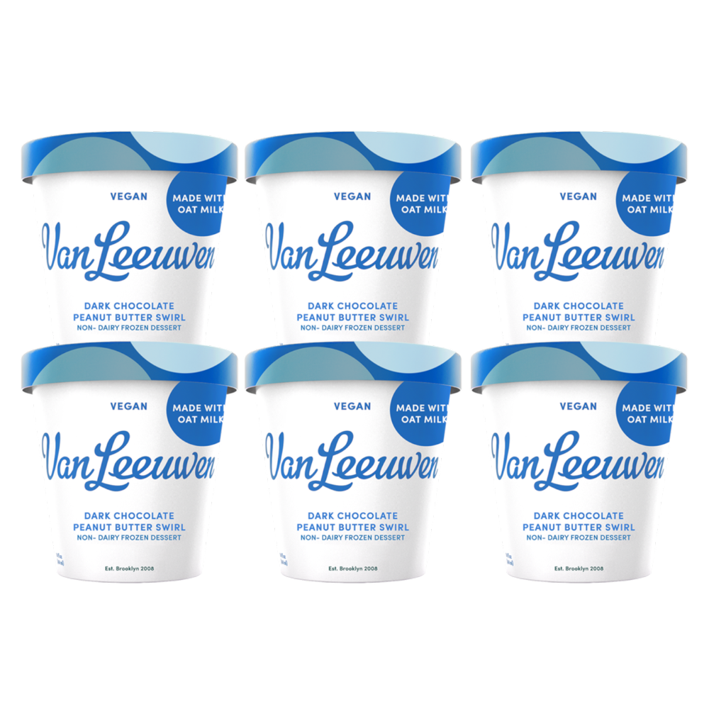 Van Leeuwen (6 count) Oat Milk Dark Chocolate Peanut Butter Swirl Ice