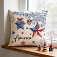 thumbnail image 7 of Beautynvta 4th of July Pillow Covers, 18x18 Inch, American Flag Hanging Stars Patriotic Throw Pillow Covers, Independence Day Memorial Day Cushion Case for Sofa Couch, 7 of 7