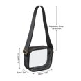 thumbnail image 2 of Uxcell 7.5"x6" Stadium Approved PVC Clear Crossbody Purse Bag with Shoulder Strap, Black, 2 of 6