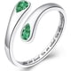 thumbnail image 4 of Thumb Rings for Women - 925 Sterling Silver Birthstone Open Teardrop Encouragement Adjustable Ring Women Gifts for Teens Mom Birthday Mother's Day St Patricks Day, 4 of 4
