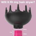 thumbnail image 6 of Xtava Black Orchid Hair Diffuser for Curly Hair and Frizz Control, Plastic Blow Dryer Attachment, 6 of 10