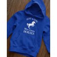 thumbnail image 3 of Tstars A Girl Who Loves Horses Youth Hoodie - Unique Gift for Horse-Loving Girls - Comfortable & Stylish Cotton Blend Hoodie, 3 of 8